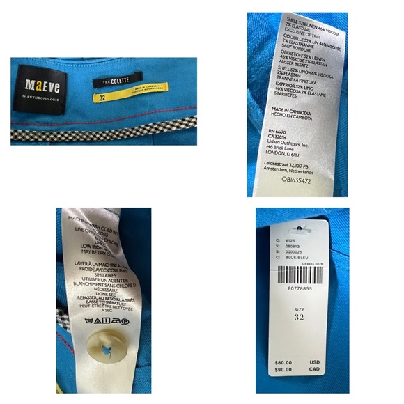 Anthropologie Colette Linen Shorts 32 - Picture 14 of 15